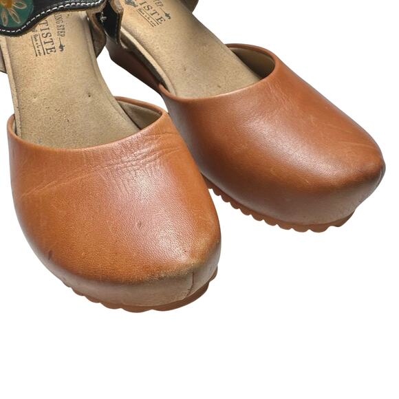 L’Artiste | Women | Glovely Art-To-Wear Boho Leather Wedge Sandals | Sz 6.5-7 - Picture 9 of 16